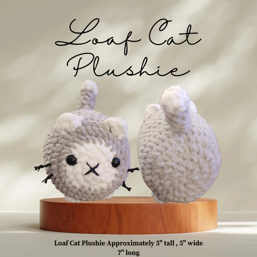 Gray Loaf Cat Plushie